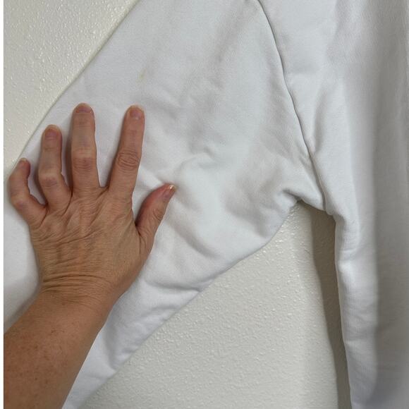 Alexander McQueen Anemone White Red Print Cotton Sweatshirt 46 / 12 - Picture 9 of 15